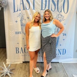 Abercrombie white sequin dress size large